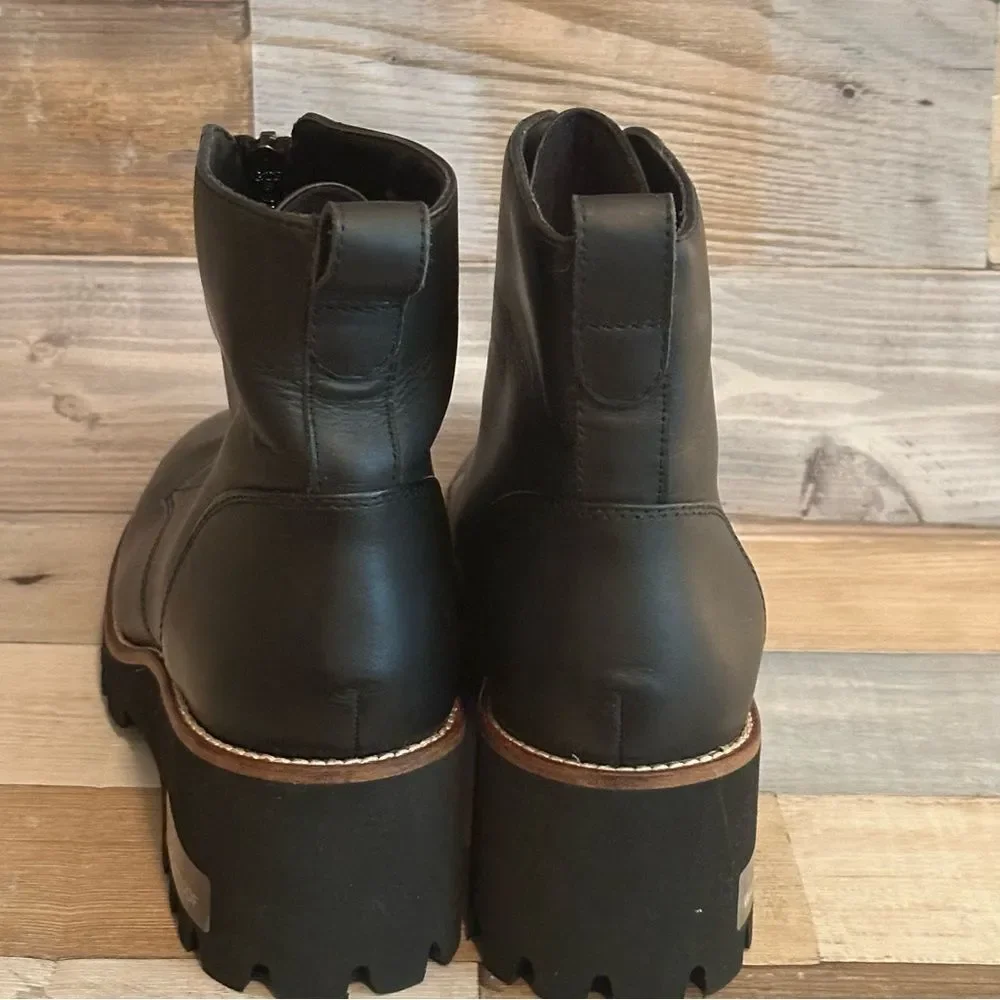 Blondo Black Leather Waterproof Zip-Up Boots NWT